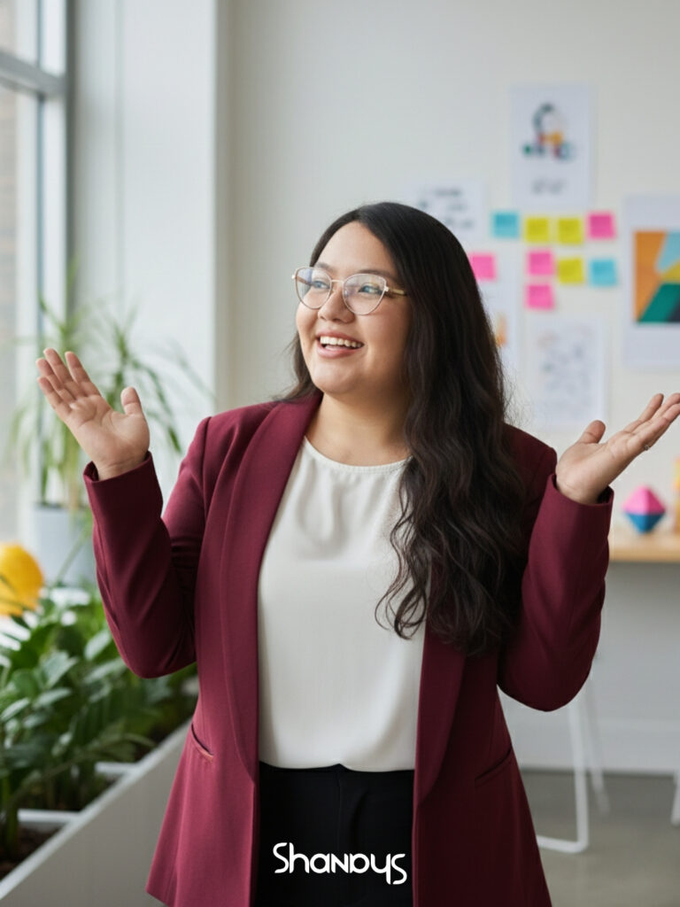 Sandra Gómez, fundadora de Shandys, en la oficina
